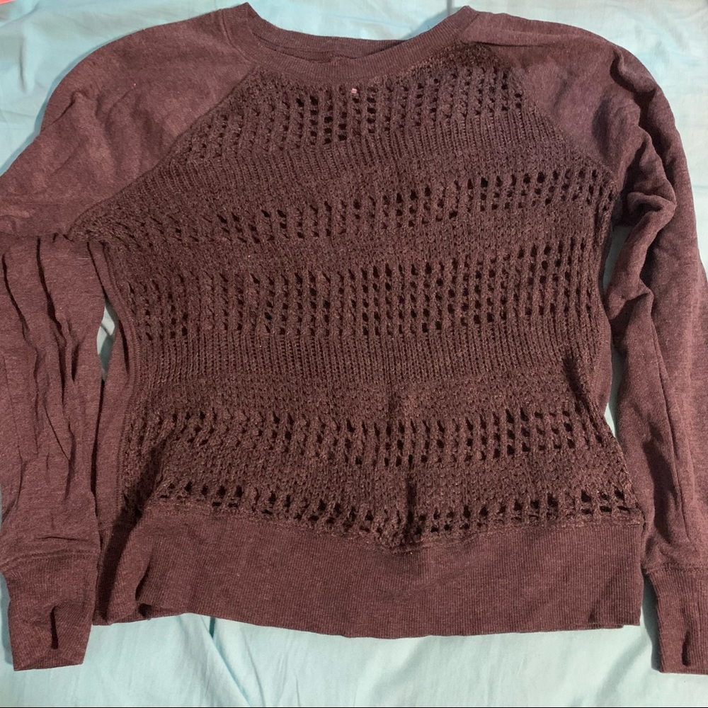 Aerie dark grey knit sweater